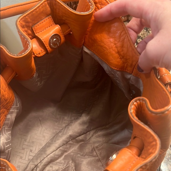 Cole Haan Orange Leather Hobo Bag, comes with dust bag - Picture 3 of 5
